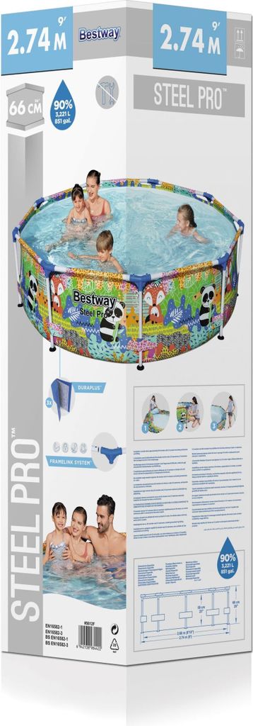 BESTWAY Piscina con telaio 274x66 cm B5612F 84422 Immagine del prodotto 