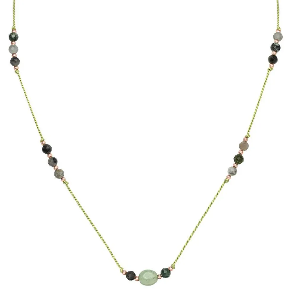 Gourmette Femme Anti-Allergique Aventurine Émeraude : Bijou Durable Rose