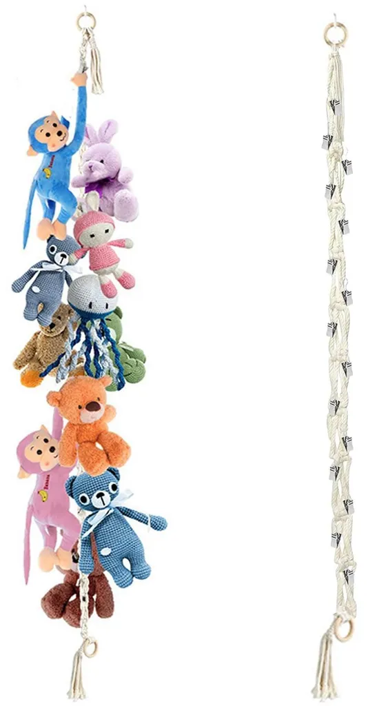 Organisateur de peluches suspendu : fini le désordre avec 20 clips