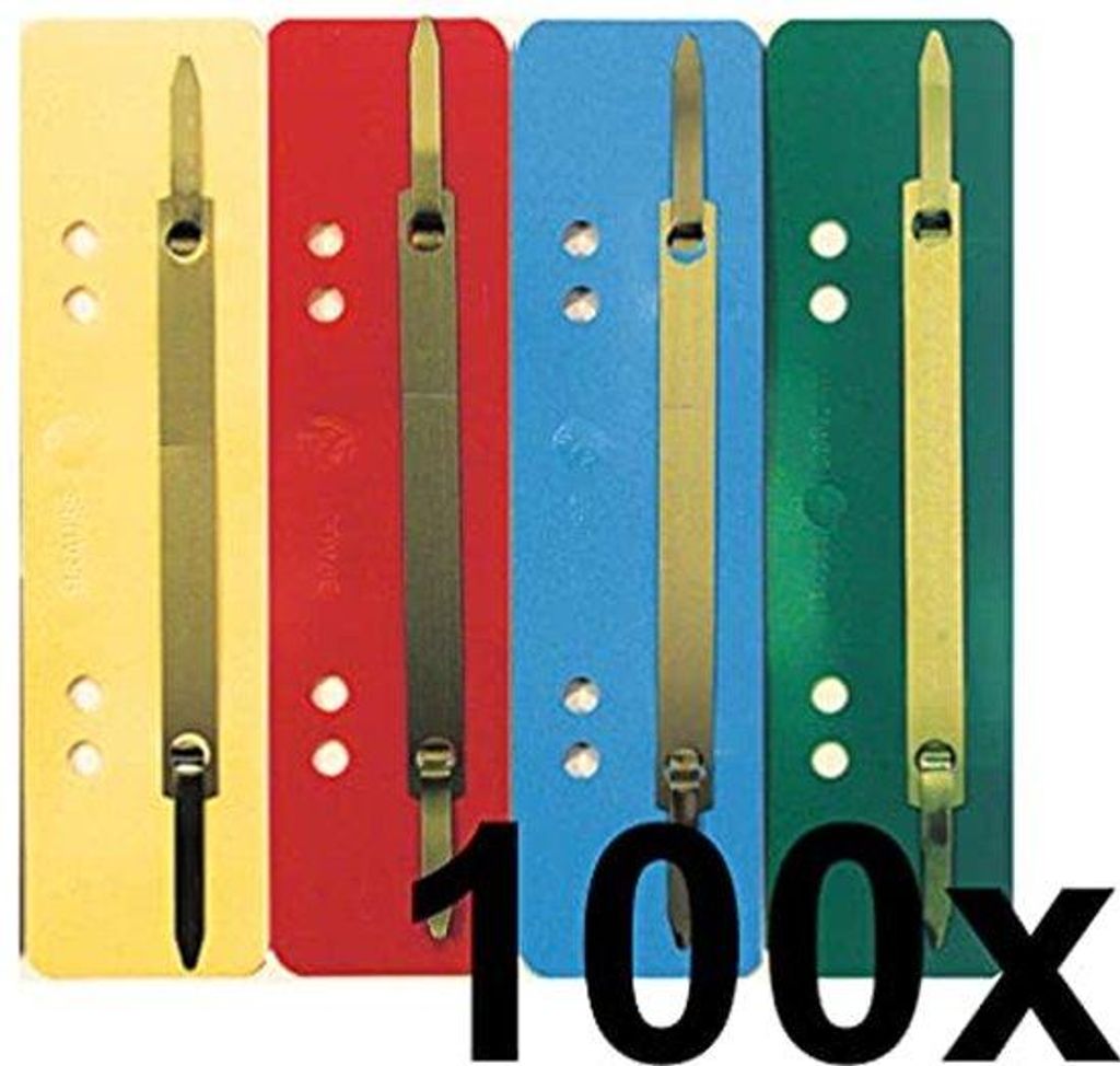 Exacompta Heftstreifen 425000B PP Metall f. sort 100 St./Pack.