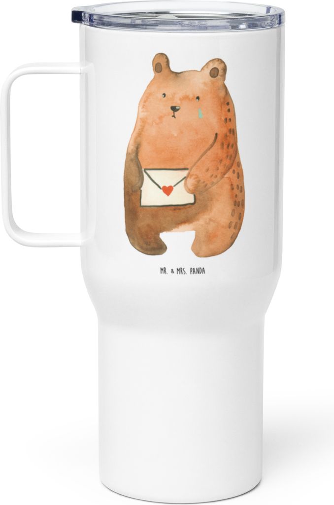 Mr. & Mrs. Panda Isolierbecher Bär Vermissen - Weiß - Geschenk, Teddy, Teebecher, Freund, Reise, Teetasse, Thermobecher, Edelstahl Tasse, Liebesk...
