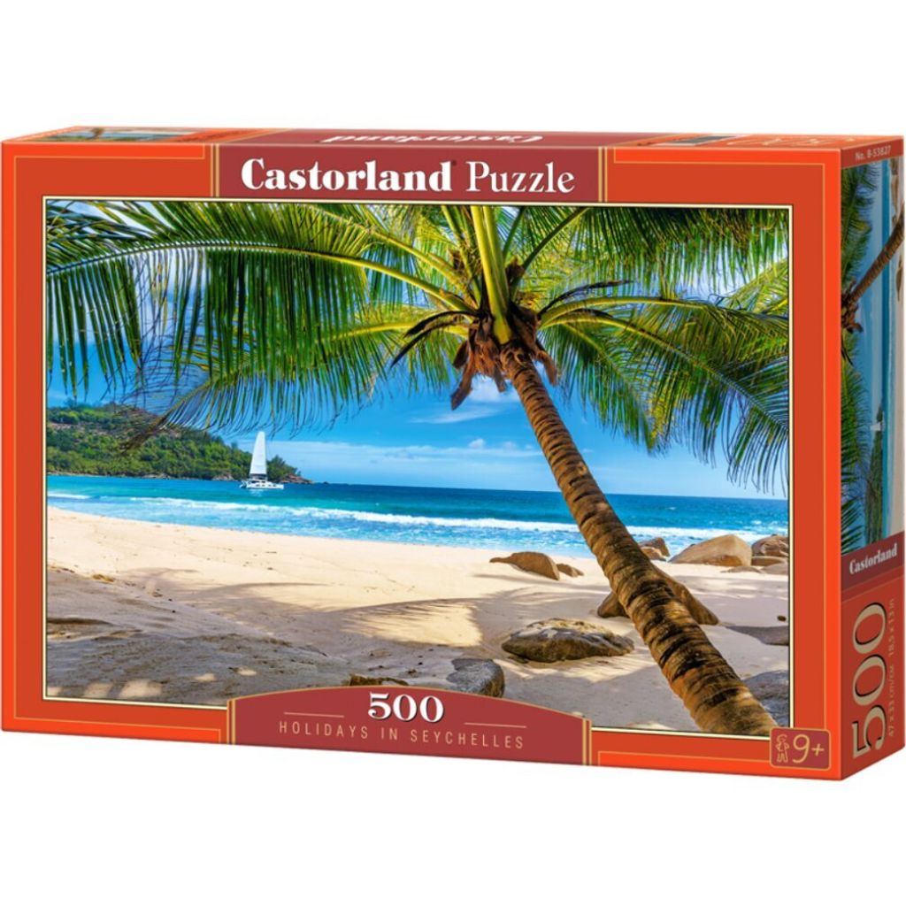 Puzzle 500 Wakacje na Seszelach Castorland Obrázek produktu 