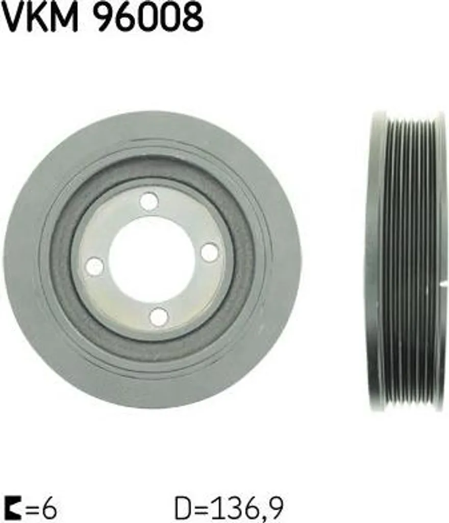 Supprimer Vibrations Moteur avec Poulie SKF VKM 96008 OE 96350547