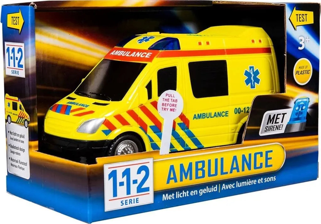Ambulance 112 pour Jeux d'Urgence avec Chauffeur et Effets Réalistes