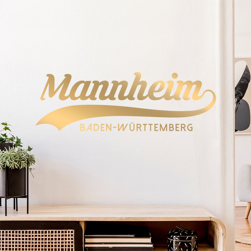 Mannheim Baden-Württemberg Wandtattoo Wandaufkleber Wall Sticker - Dekoration, Küche, Wohnzimmer, Schlafzimmer, Badezimmer