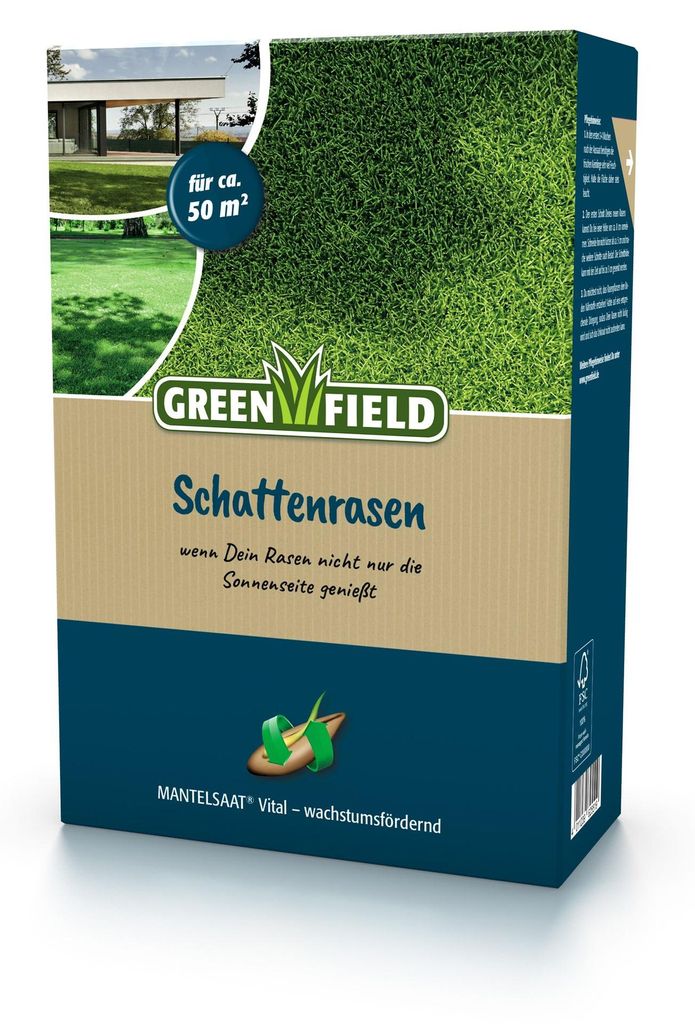 Artikelbild 1 von 'Greenfield Schattenrasen Mantelsaat Vital (1 kg)' aus der Kategorie Schattenrasen