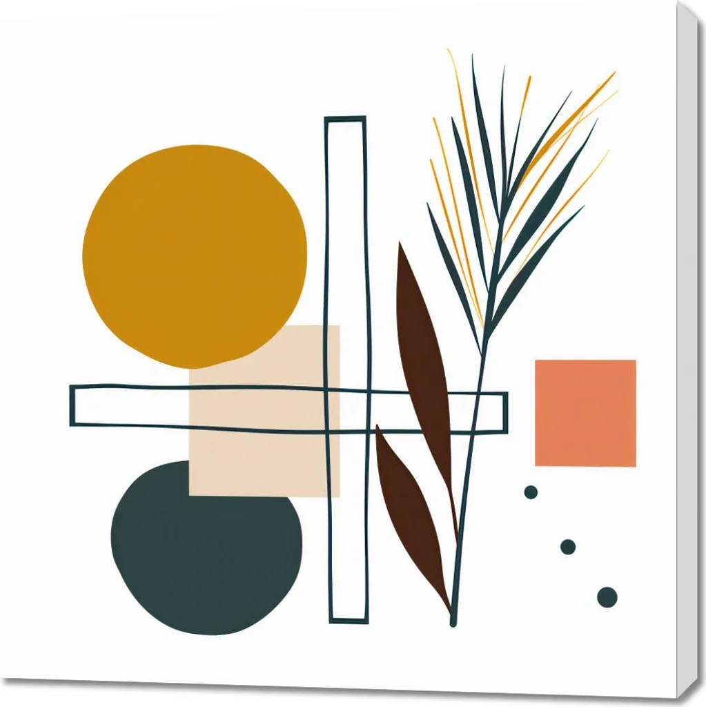 Tableau Jardin Symétrique Image 90x90 cm - Décoration Murale Carrée