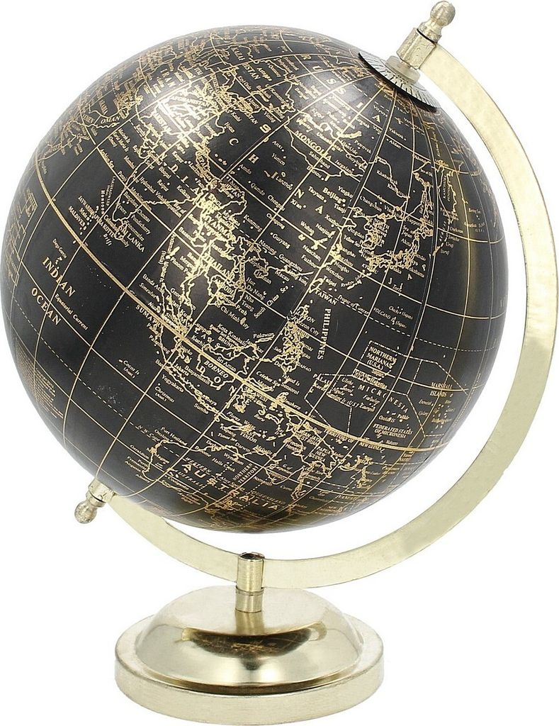 Dekorativer Globus mit goldener Sockel, Ø 20 cm Produktbild 8
