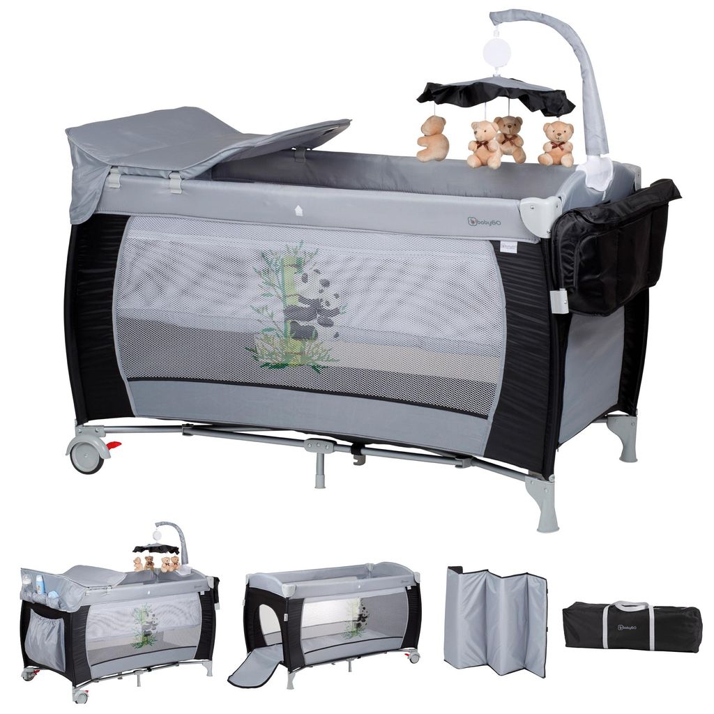 BabyGo Reisebett Sleeper Deluxe, Schwarz, inkl. Produktbild 