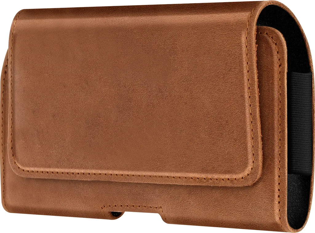 Custodia Cintura Avizar Pelle Marrone Chiaro L | Chiusura Magnetica Top