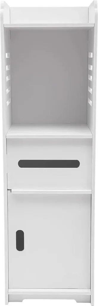 Scaffale Arredo Bagno Bianco 80cm | Mobiletto Estetico 4 Ripiani WPC