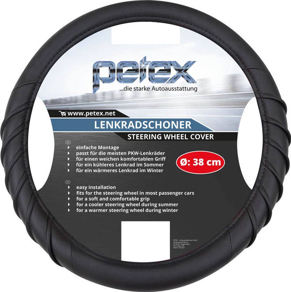 Lenkradbezug, Ø 38 cm, TPE-Ring, Design 1107, schwarz von Produktbild 