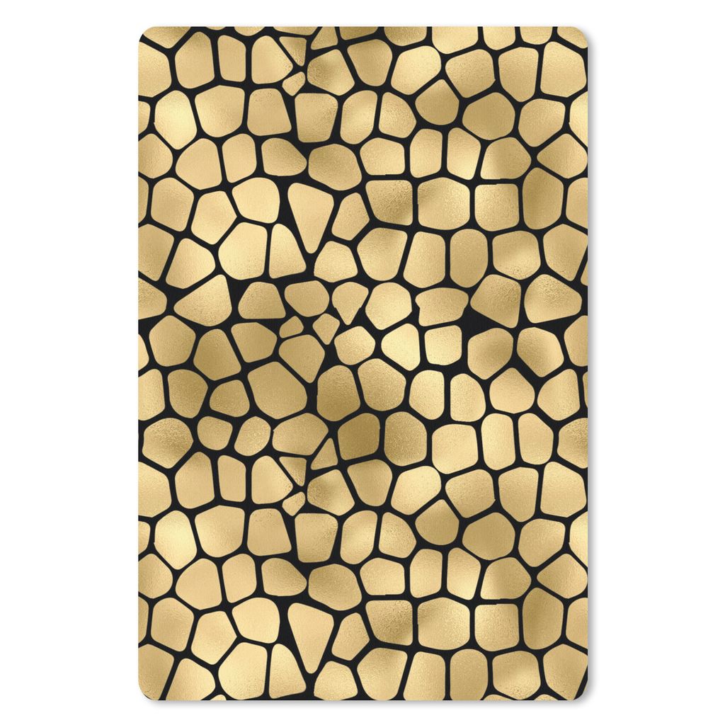 MuchoWow® Mauspad Mousepad Muster - Formen - Gold 18x27 cm Produktbild 