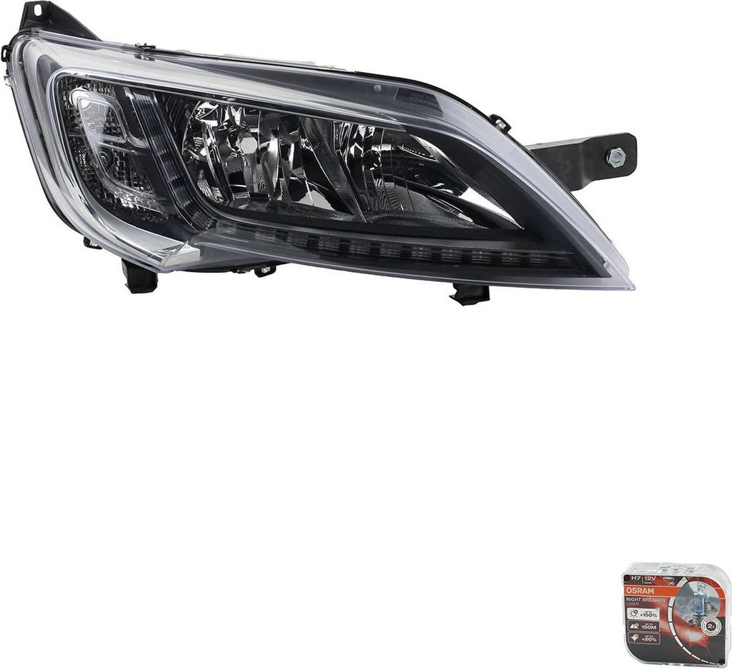 Johns, Scheinwerfer + Osram Night Breaker Laser passend für Fiat Ducato 250 251 Rechts 1374293080 1392600080 1394422080 1612041080