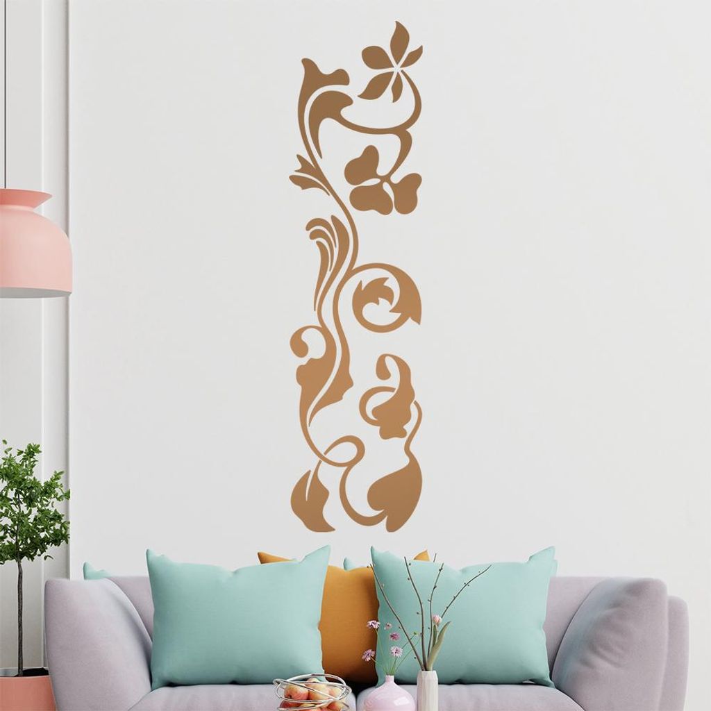 Kleeblatter - Blätter - Ornament Wandtattoo in 6 Größen - Wandaufkleber Wall Sticker - Dekoration, Küche, Wohnzimmer, Schlafzimmer, Badezimmer