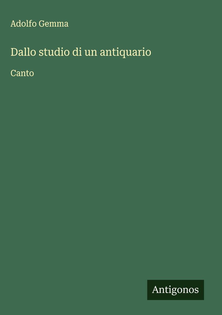 Aus der Studie eines Antiquars