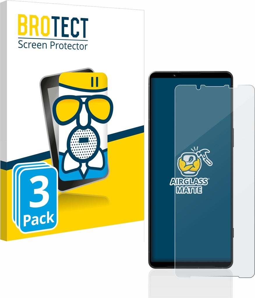 3x BROTECT Entspiegelungs Schutzglas für Sony Xperia 1 V Schutzfolie Panzer Folie Glas Display Schutz matt