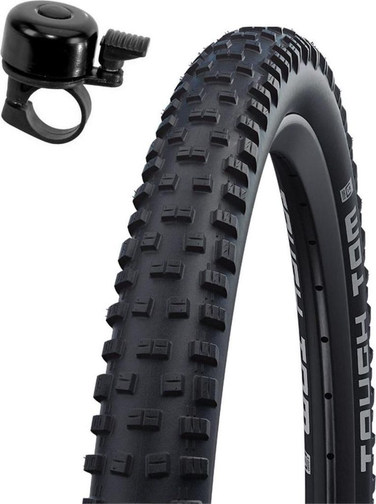 1 x Schwalbe Tough Tom K-Guard Fahrradreifen Pannenschutz Fahrrad Mantel Decke 54-559 (26 x 2,10") inkl. Fahrradklingel