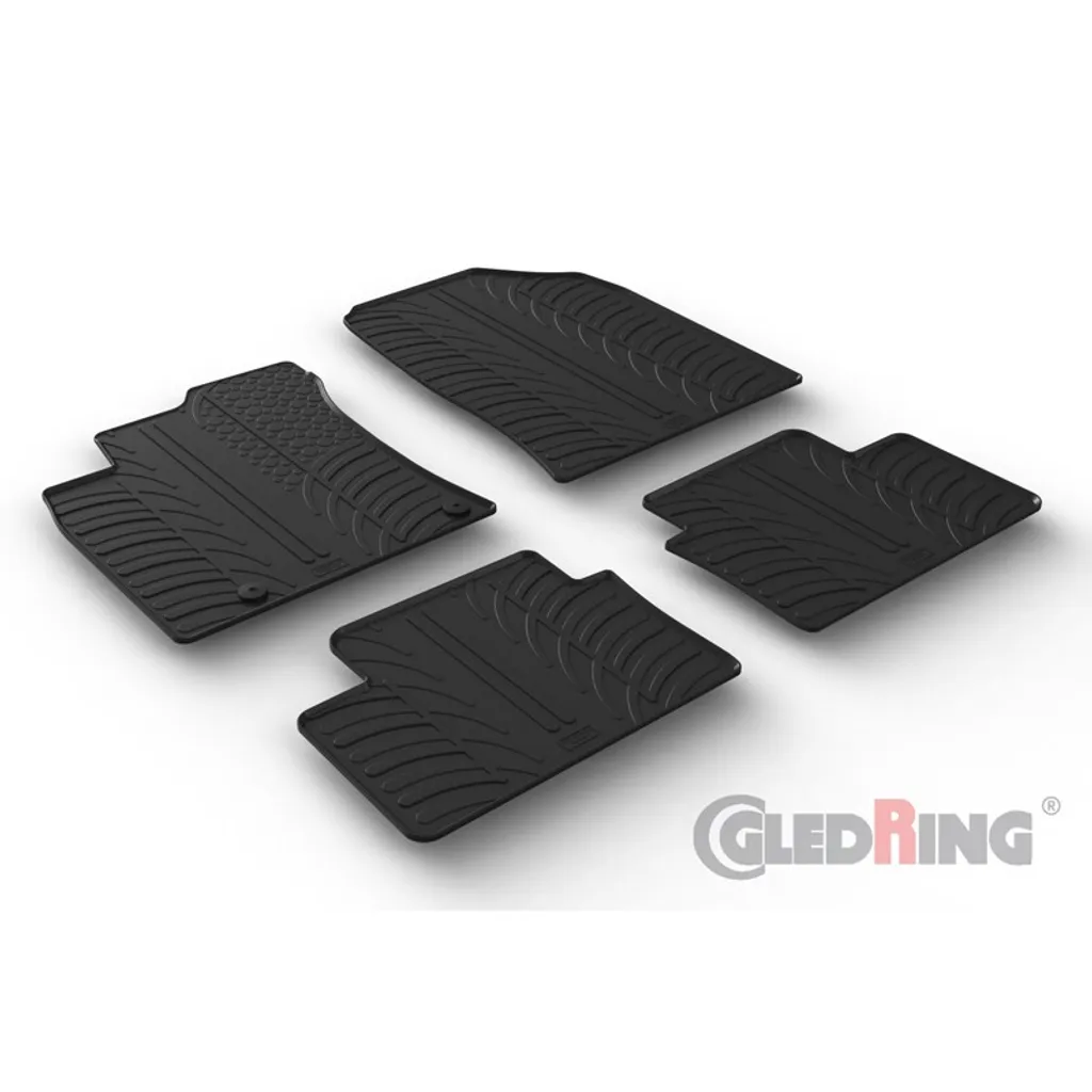 Set 4 Tappetini Gomma Auto Universali Nuovi - Antiscivolo e Lavabili