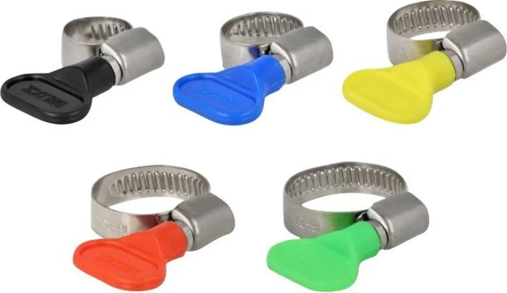 Assortimento Fascette Stringitubo Delock 10pz - Dado a Farfalla in Acciaio