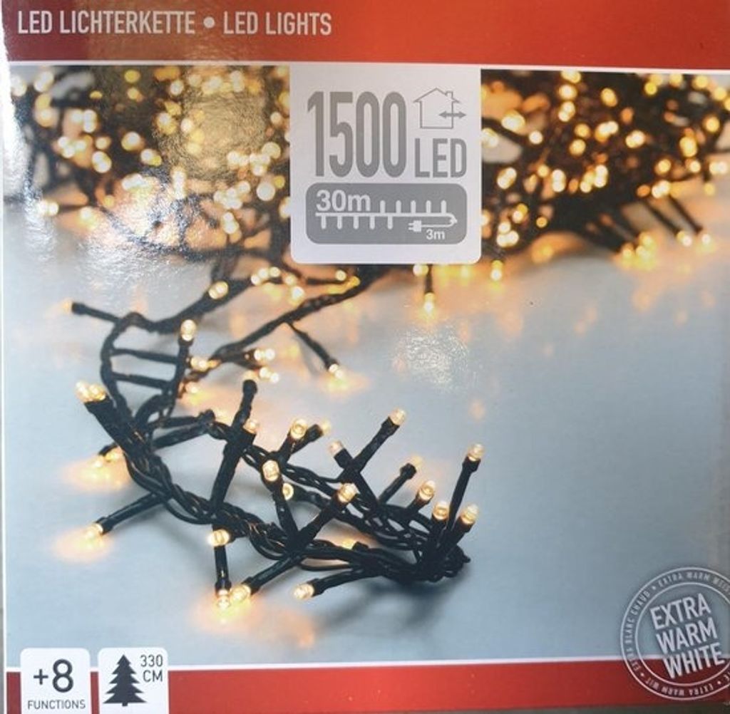 Micro Cluster 1500 LEDs - 30 Meter - warmweiß -Innen- und Produktbild 6