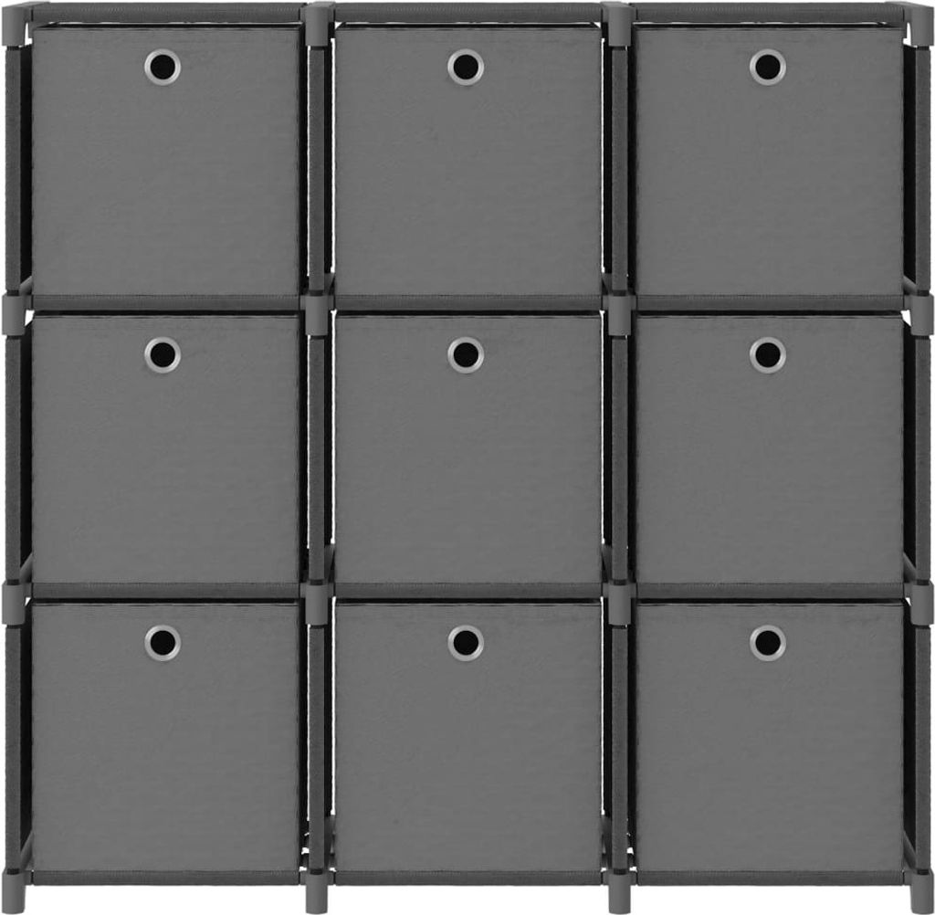 VidaXL 322613, Szary, 9 pół., Stal, Poliester, Stal, 3 kg, Zdjęcie produktu 
