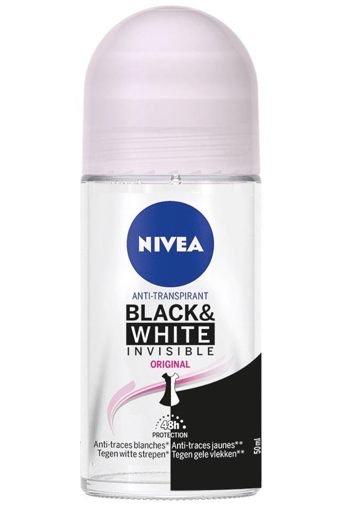 Nivea Deo Roll-on – Invisible Black & White Original 50 ml Produktbild 