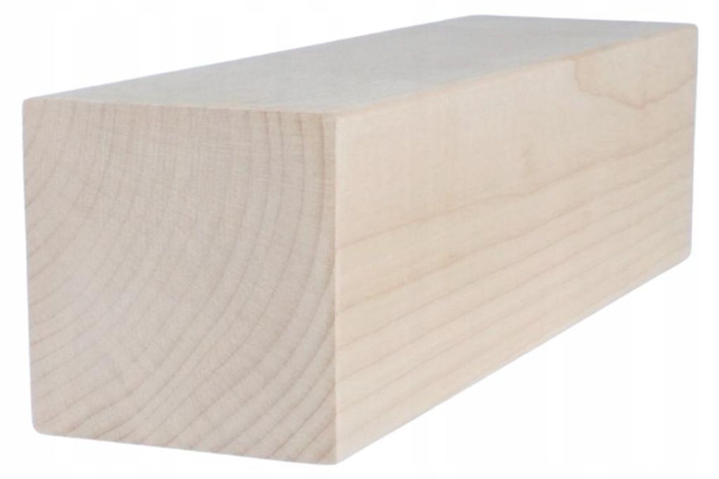 Möbelfuß - 8x8x30 cm - Eschenholz - Sorgfältig Geschliffen - Bereit zum Lackieren oder Streichen - Leicht Abgerundete Kanten - Fuss für Möbel