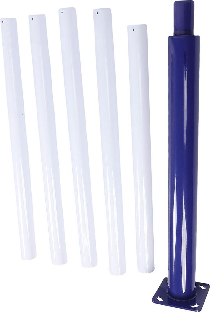 Straßenlaternenmast-Set aus Metall, geteilt, für Solarlampen, Beleuchtungskörper, Hof, Parkplatz, Garten, 6 Meter Höhe