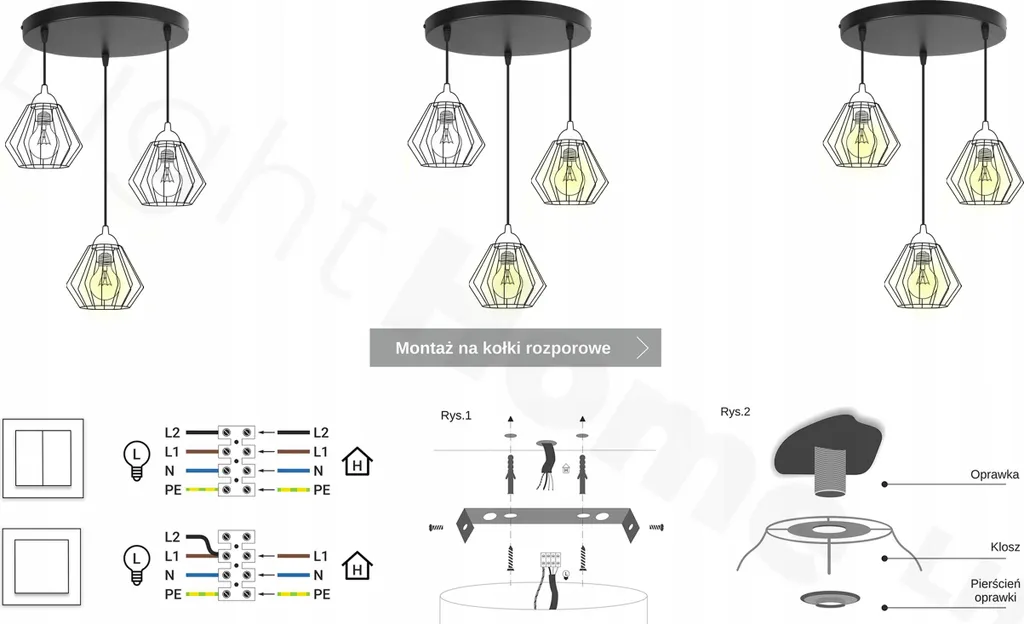 Light-Home Timber Lampada Sospensione Legno Industriale E27 - Prezzo - 10
