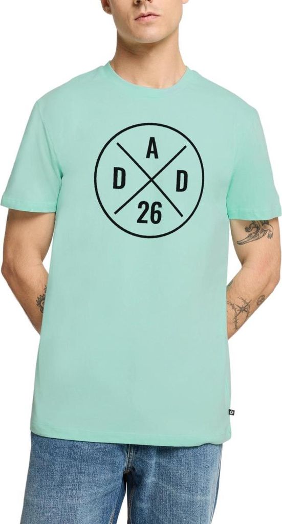 Spreadshirt Dad 2026 Modernes Papa Logo Geschenk Männer Premium T-Shirt, 4XL, Mint