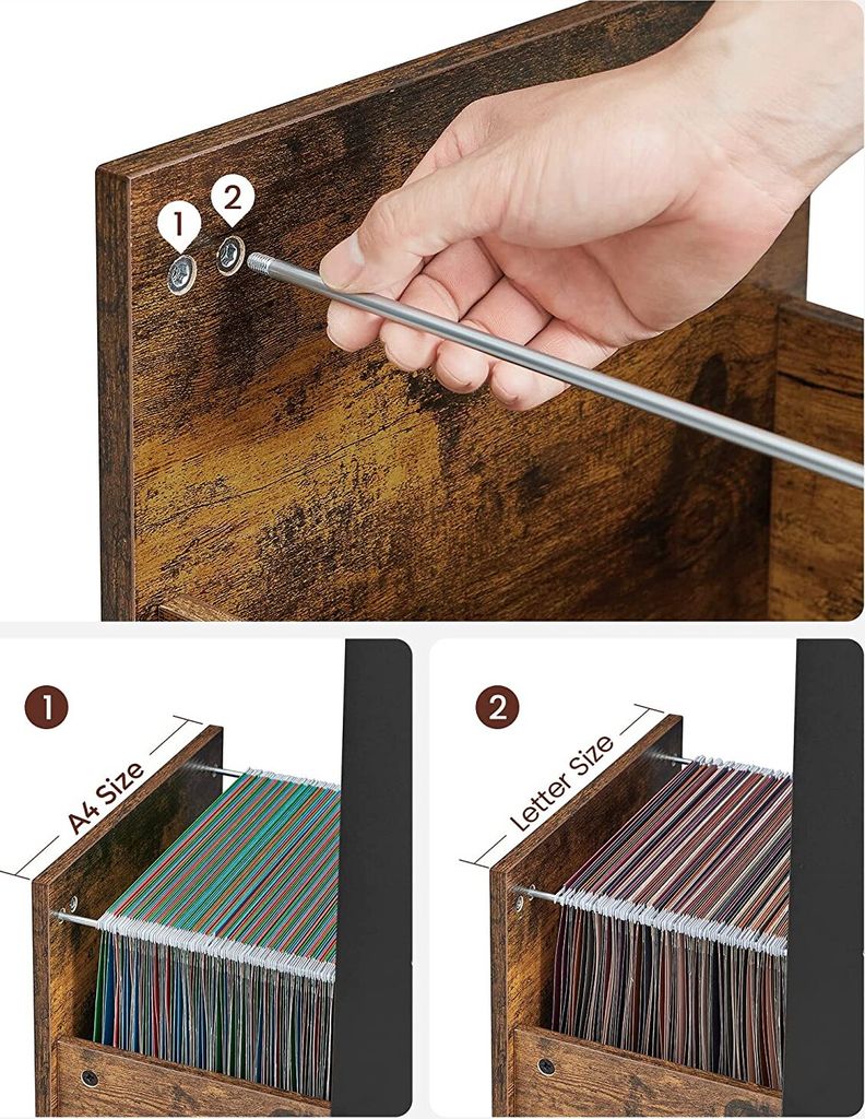 VASAGLE Aktenschrank Rollcontainer, Büroschrank, mit 3 Produktbild 4