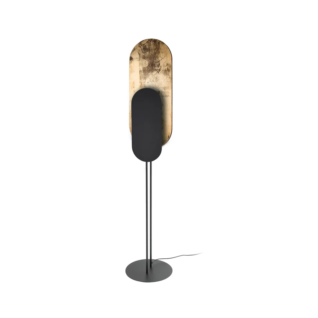 Lampadaire LED noir anti-éblouissement pour un éclairage de salon