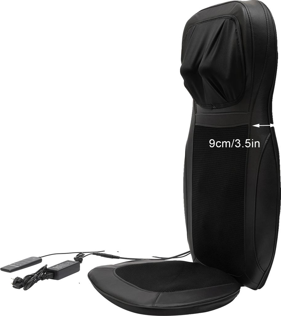 Massagekissen, ergonomisches Design, mehrere Massagemodi, Heizfunktion, Schwarz