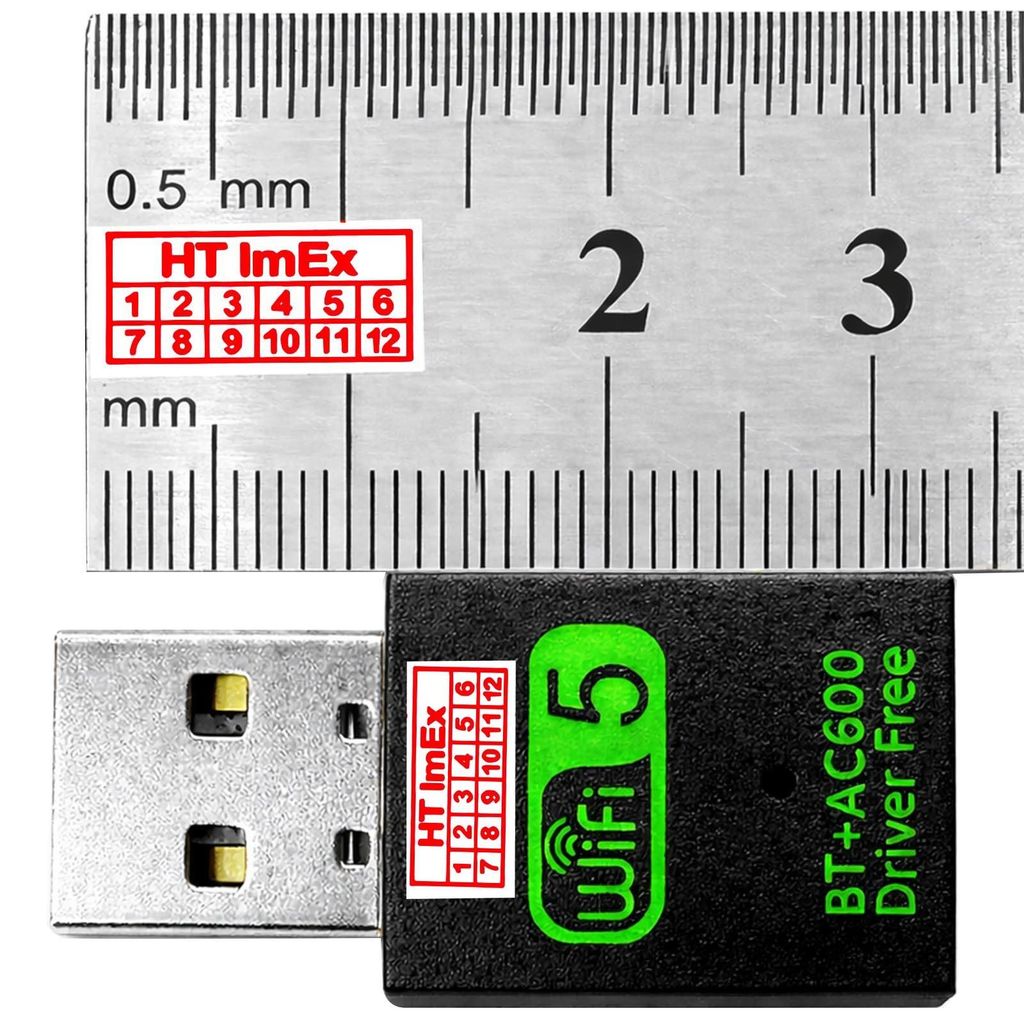 AC600 USB WiFi 5 Adapter Dual Band 2.4GHz / 5GHz WLAN Stick with Bluetooth 4.2 2-in-1