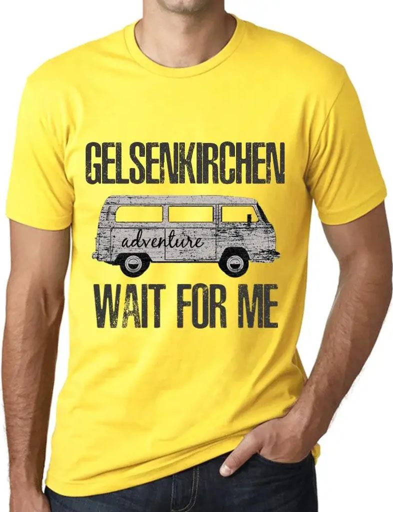 Herren Grafik T-Shirt Abenteuer warten auf mich in Gelsenkirchen – Adventure Wait For Me In Gelsenkirchen – Öko-Verantwortlich Vintage Jahrgang