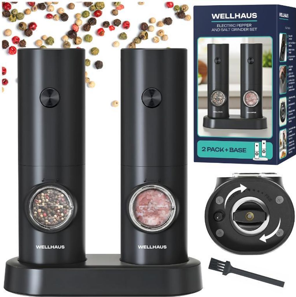 WELLHAUS Macinae pepe elettrica - Set da 2 macine Immagine del prodotto 