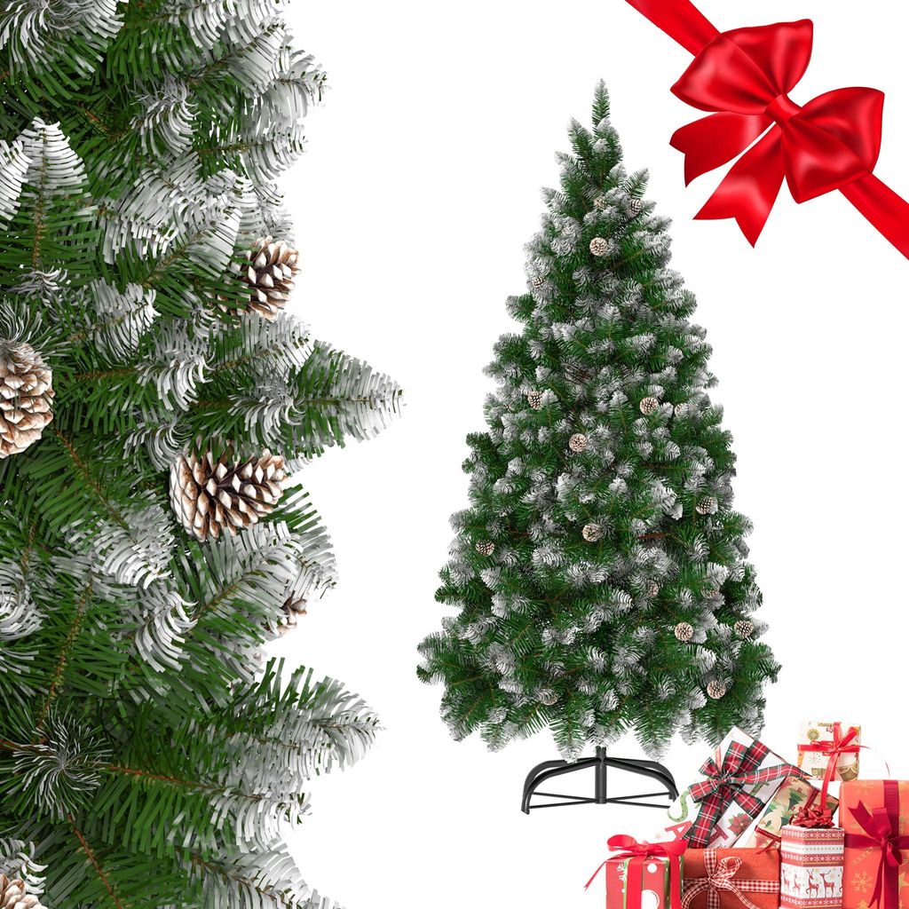 ROSEJANE Künstlicher Weihnachtsbaum 210 cm mit Zapfen & Produktbild 