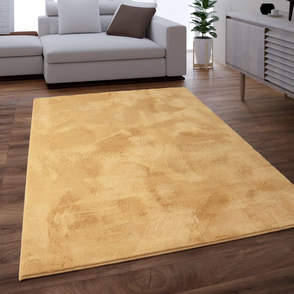 Teppich Wohnzimmer Kunstfell Shaggy Hochflor Waschbar In Produktbild 