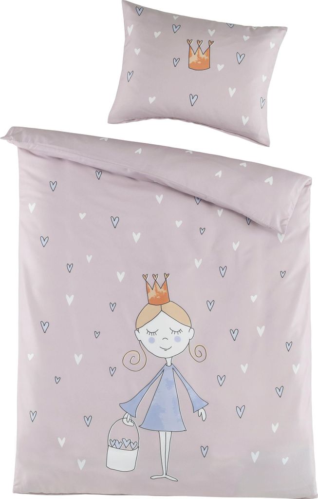 Optidream Renforcé Baby Bettwäsche 100 x 135 cm Bettbezug Kopfkissenbezug 40 x 60 cm Princess