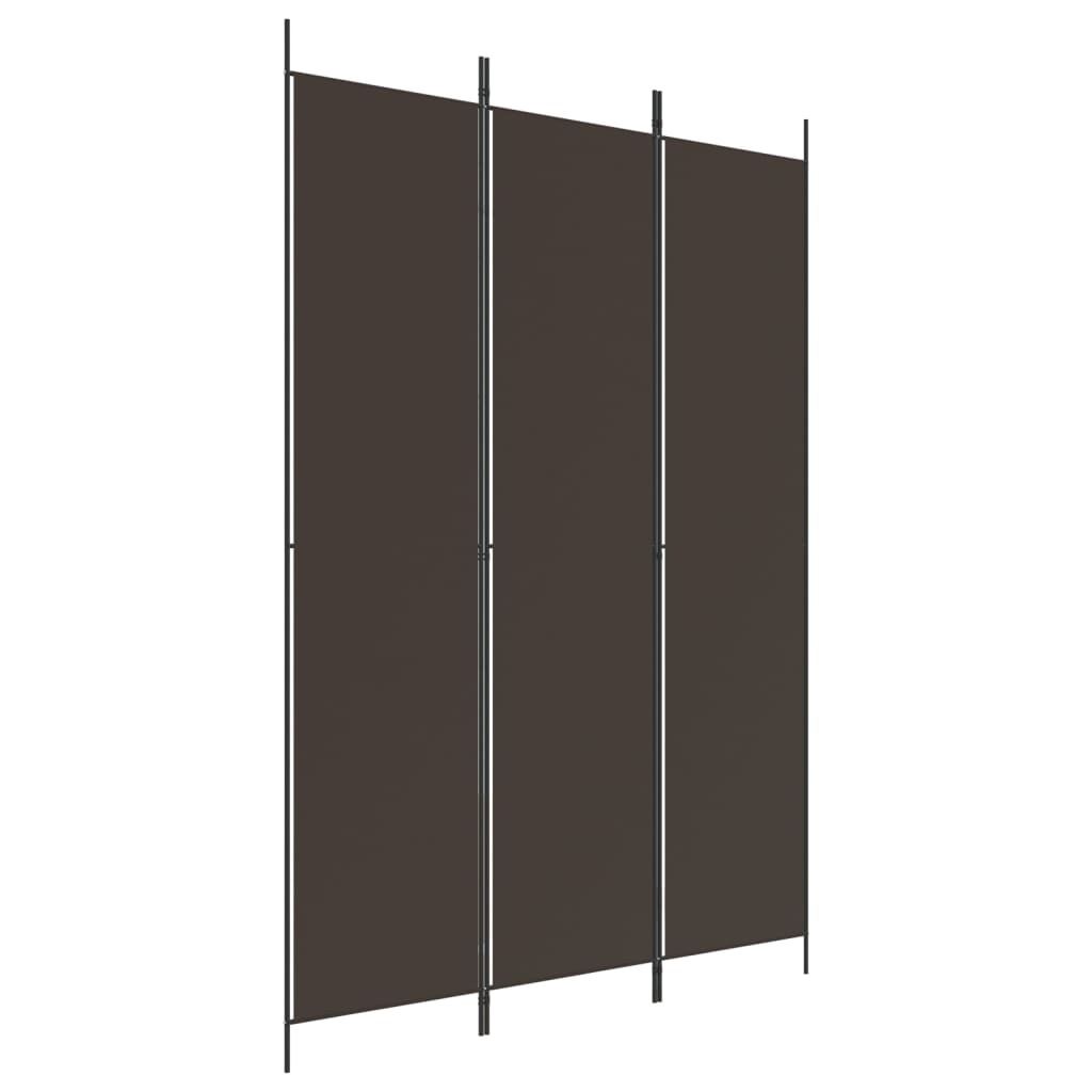 vidaXL 3-cz. Tkanina Paravent Brown 150x220 cm Zdjęcie produktu 