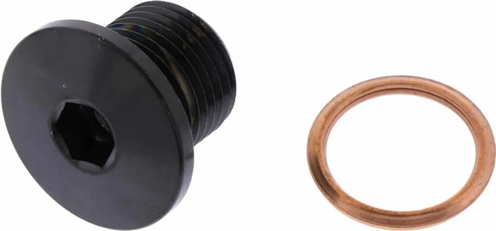 Bouchon de carter d'huile moteur M14x1.25 en acier inoxydable noir Pro Bolt