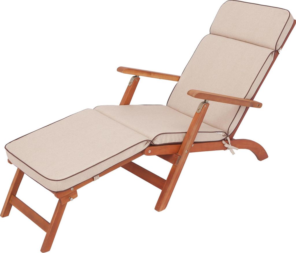 Gartenliege-Auflage "IRIS" - 180x47cm - UV-beständig, mit Befestigung, für Sonnenliege & Strandliege | Pillowprim