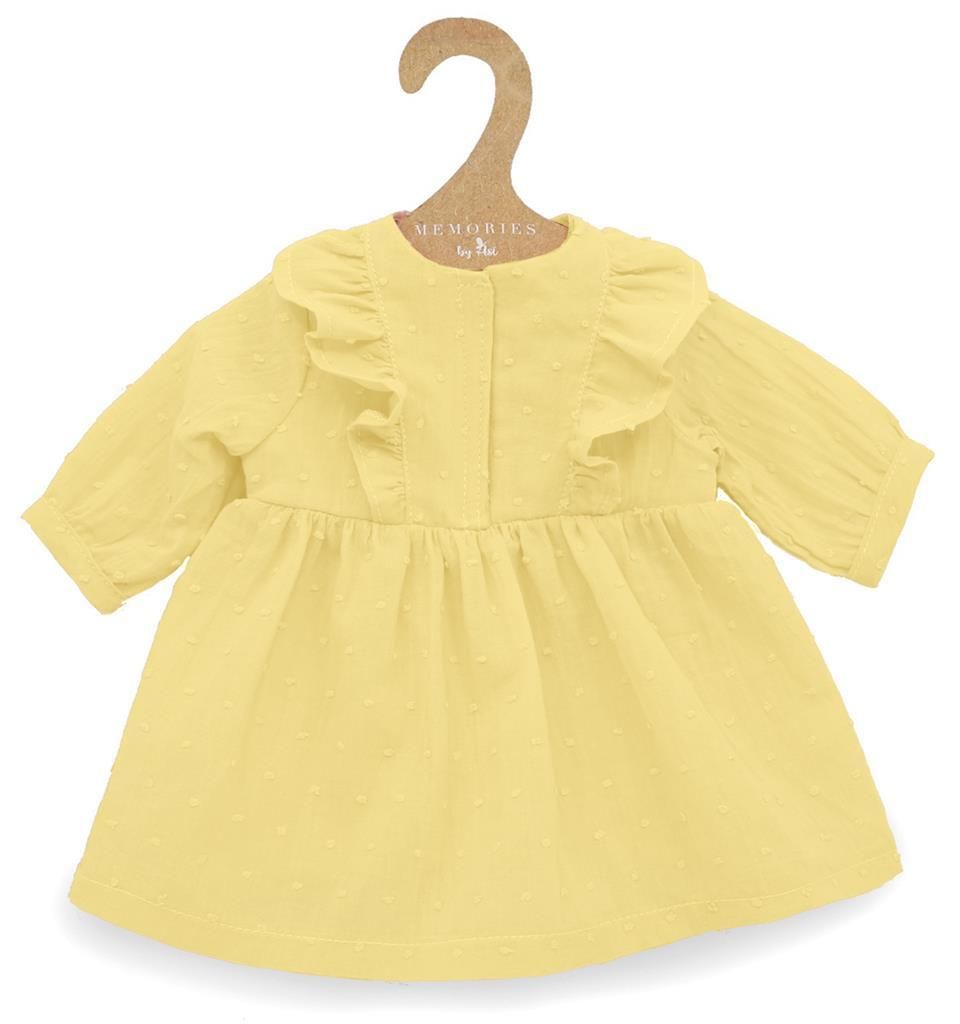 Asi Puppenkleidung langärmliges Kleid gelb Puppenoutfit
