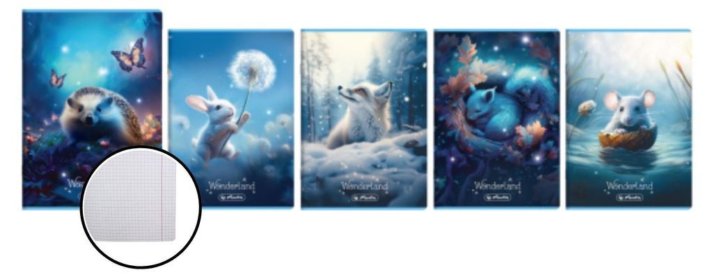 Herlitz Notizbuch A5 16k kariert Wonderland Produktbild 