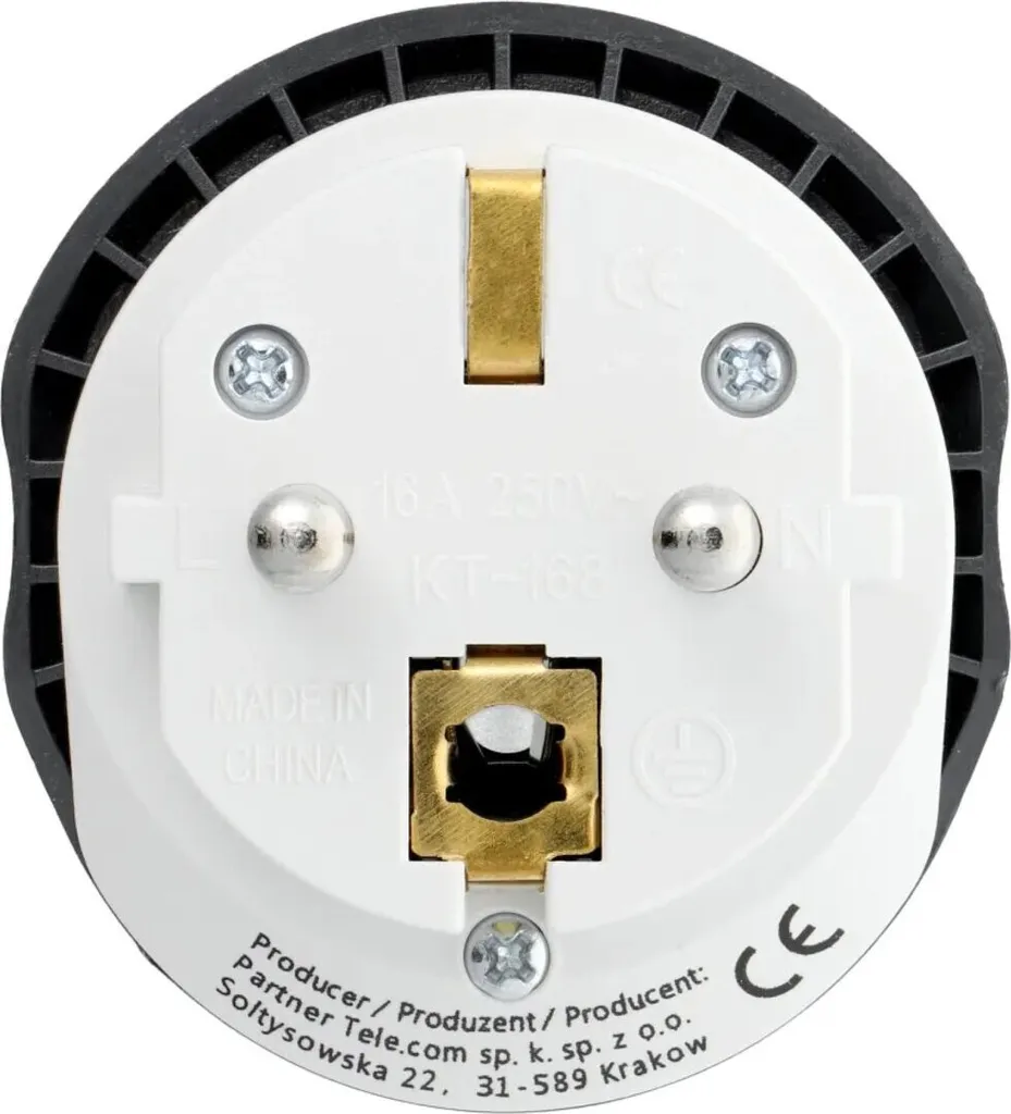 Adattatore Travel Bluestar Tipo E 16A Bianco - Universal EU Plug