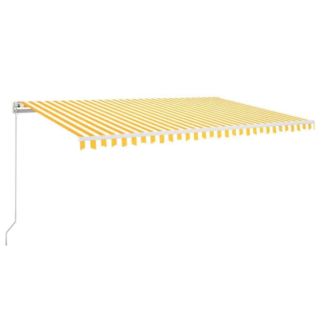 Markise Automatisch Einziehbar 500x300 cm Gelb und Weiß