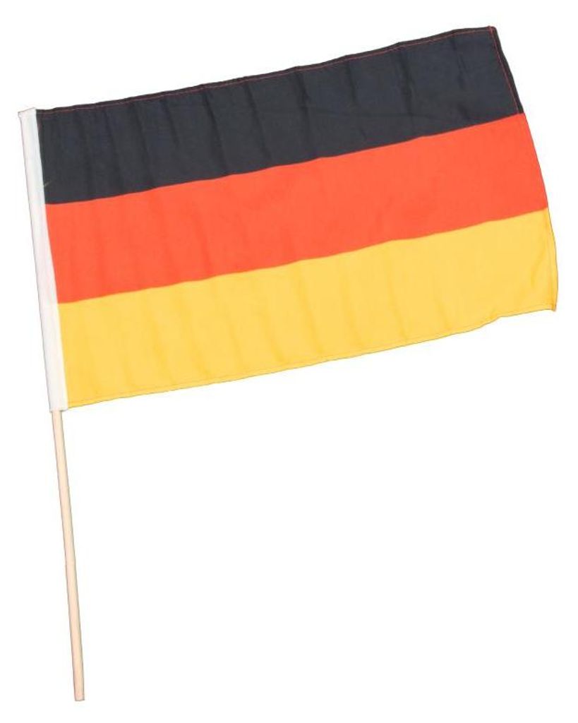 Deutschland-Fahne 90x150cm mit Holzstock Produktbild 