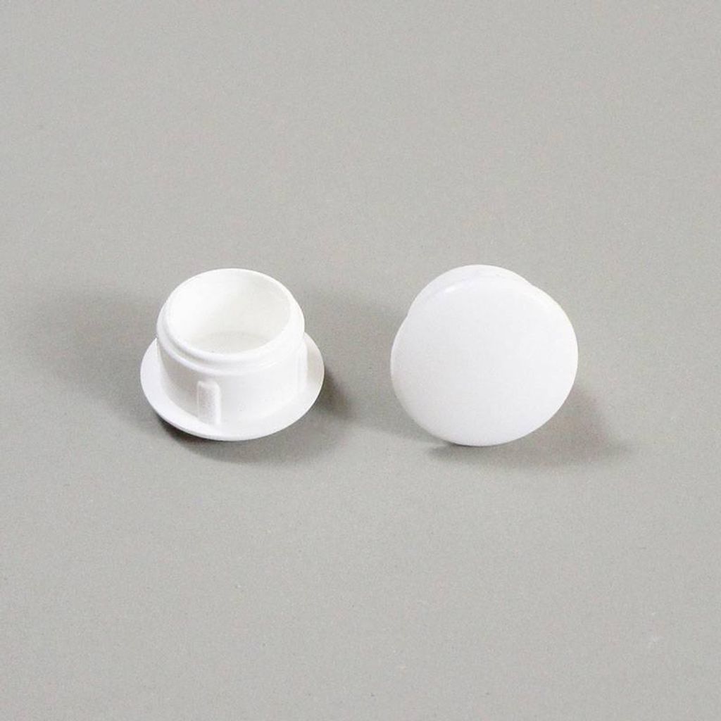 Ajile, 50 Stück, Blindstopfen Kunststoff für Lochdurchmesser 11 mm, Abdeckkappe Weiß, OBF211x50