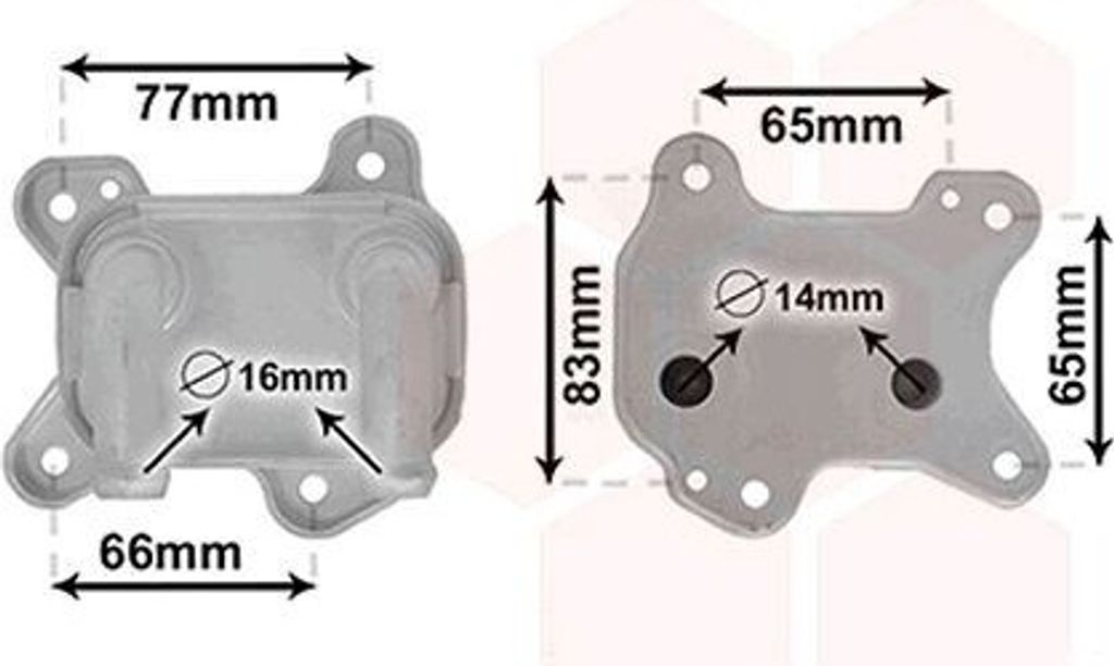 VAN WEZEL 37003581 Ölkühler Motoröl für OPEL Corsa C Schrägheck (X01) Astra G CC (T98) Astra G Caravan (T98) COMBO Kasten/Kombi COMBO Tour